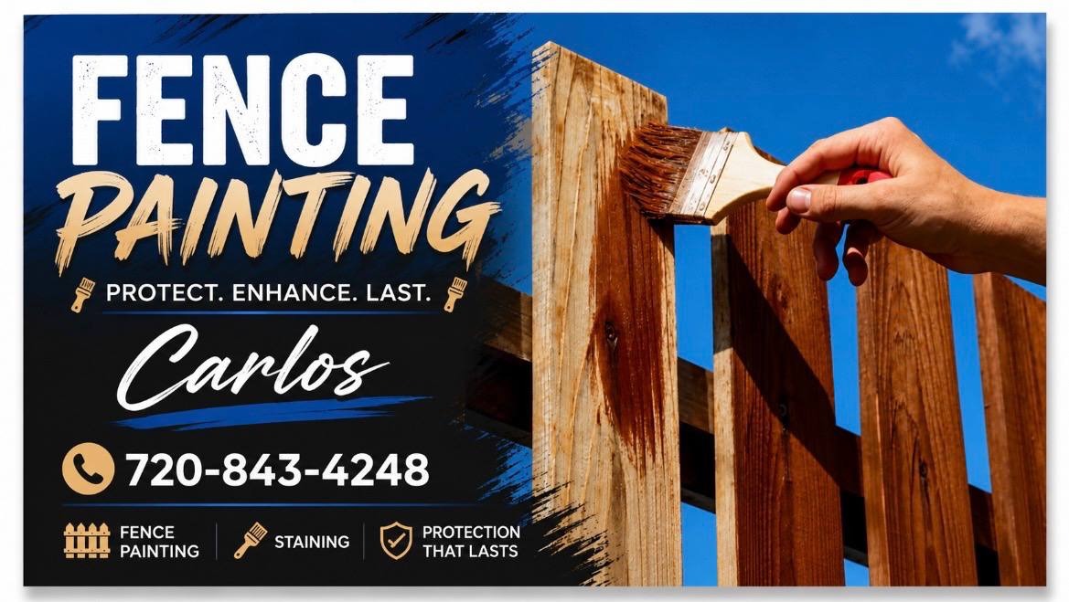 Carlos Fence Painting business card